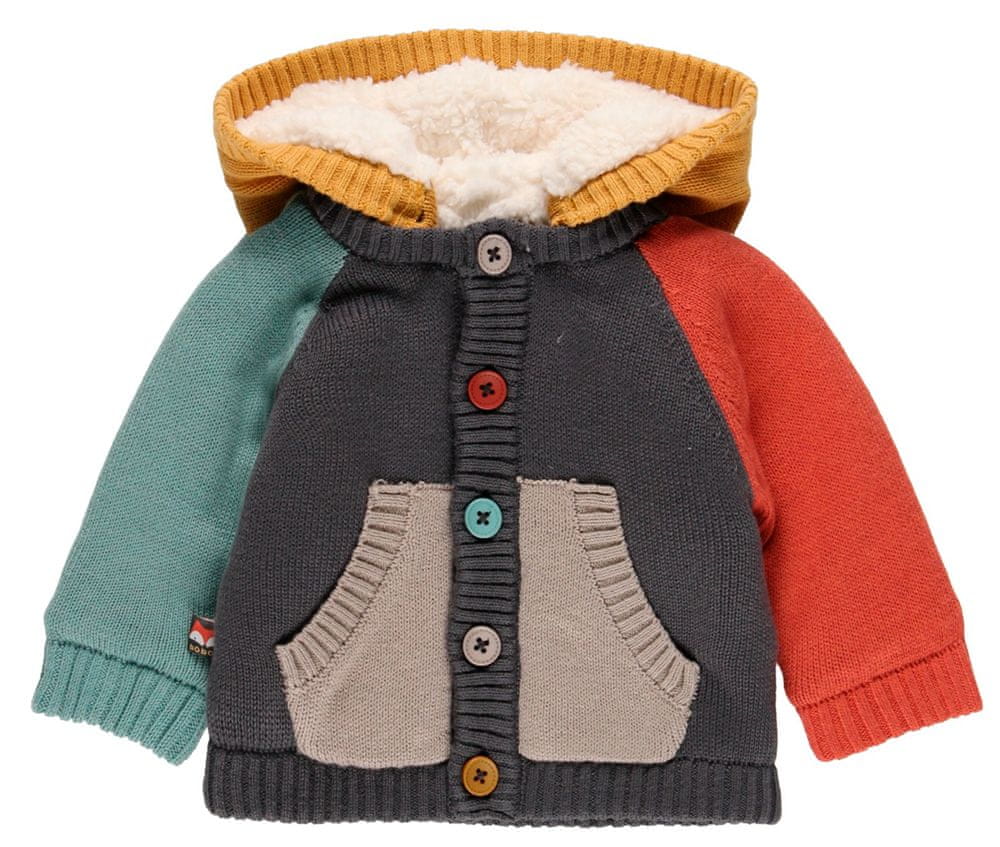 Boboli detský sveter s kožúškom 145112 viacfarebná 68